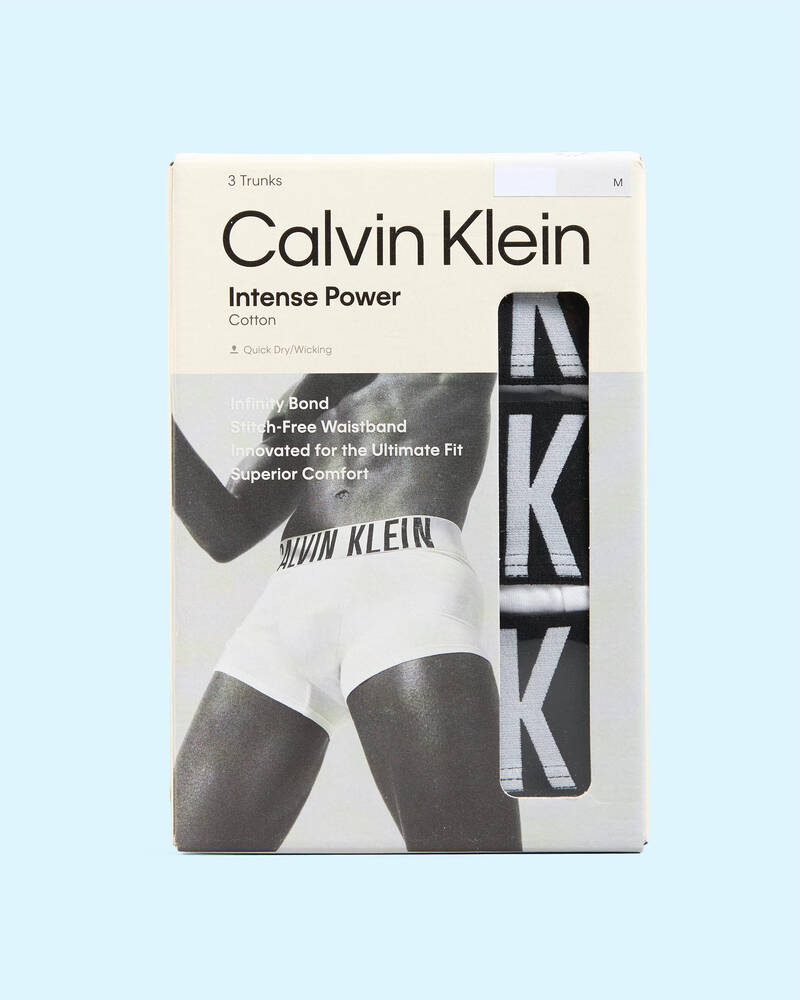 Calvin Klein Intense Power Cotton Trunk 3 Pack for Mens