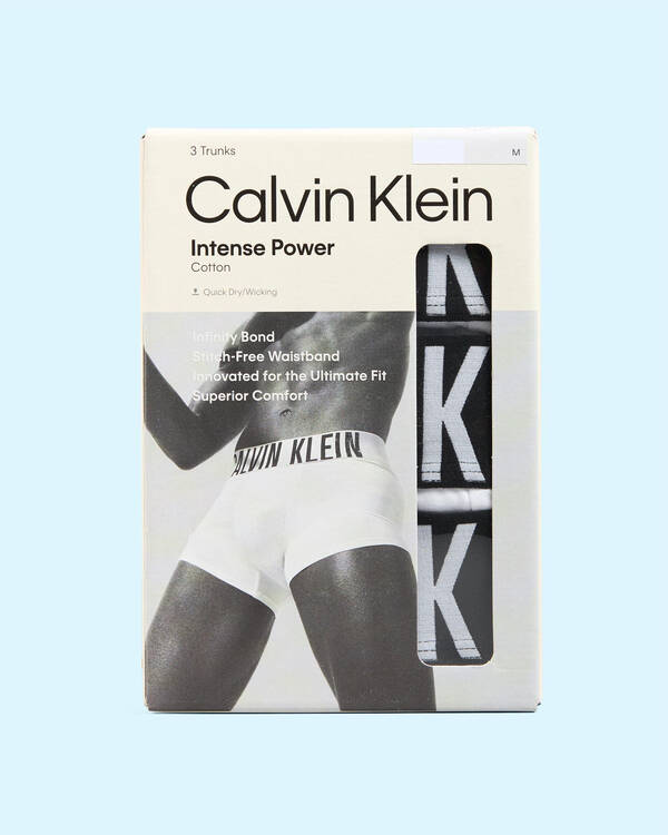 Calvin Klein Intense Power Cotton Trunk 3 Pack for Mens