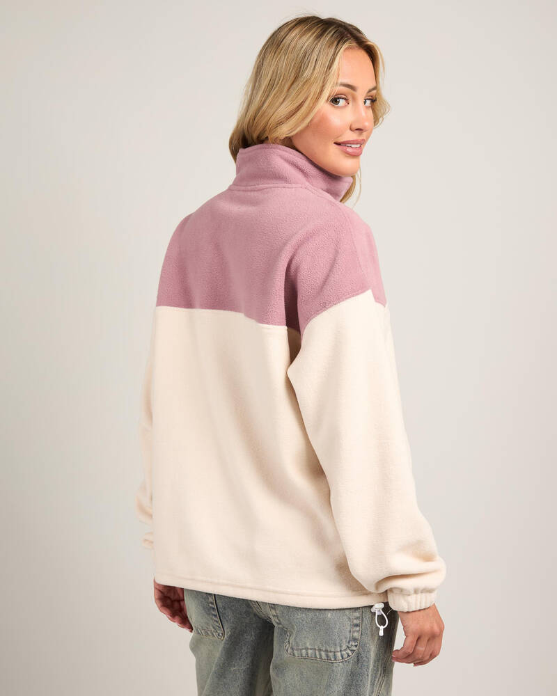 Rusty Central Division Crew Polar Fleece Sweatshirt for Womens