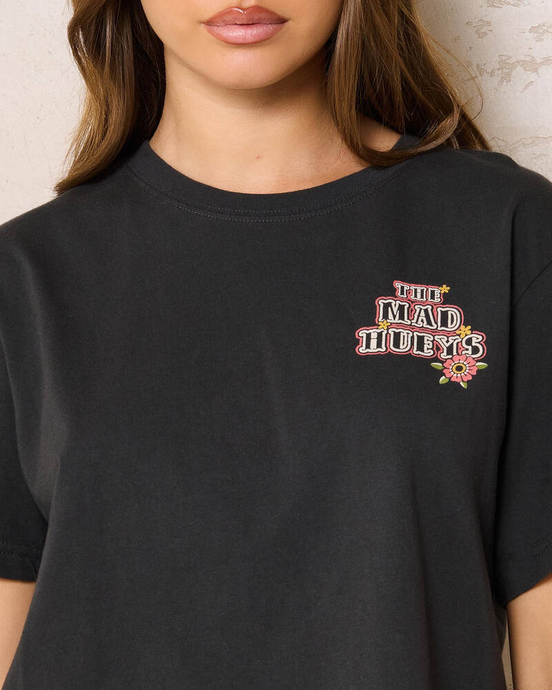 The Mad Hueys Skull Tattoo Cropped T-Shirt for Womens
