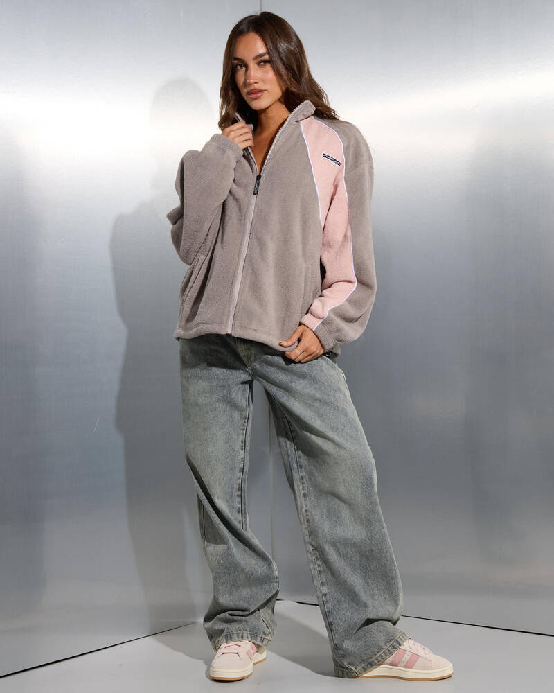 Rusty Two Tides Zip Through Sherpa Fleece Jacket for Womens