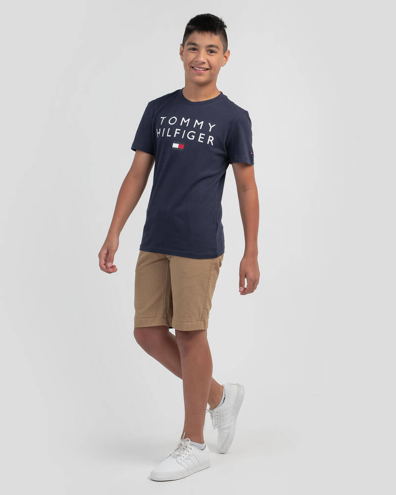 Tommy Hilfiger Boys' TH Logo T-Shirt for Mens