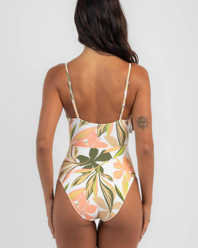 Roxy Subtly Salty Fashion One Piece Swimsuit for Womens