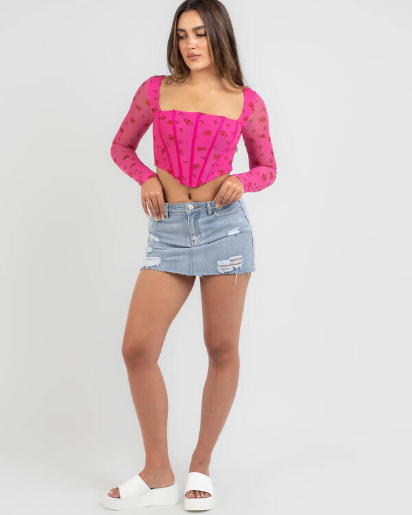 Alive Girl Jessie's Girl Mesh Corset Top for Womens