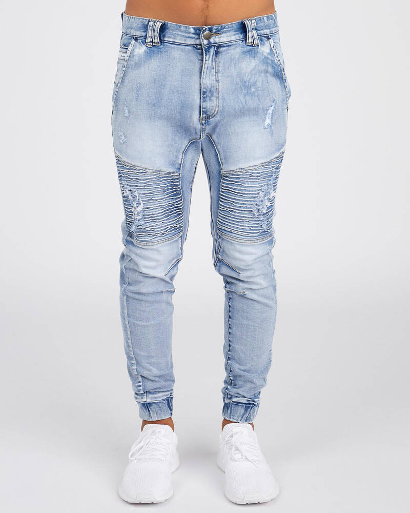 Nena & Pasadena Destroyer Elastic Ankle Jeans for Mens
