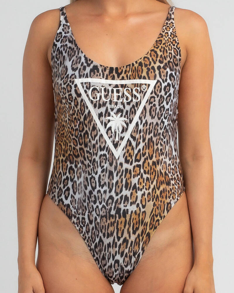 GUESS Basic One Piece Swimsuit for Womens