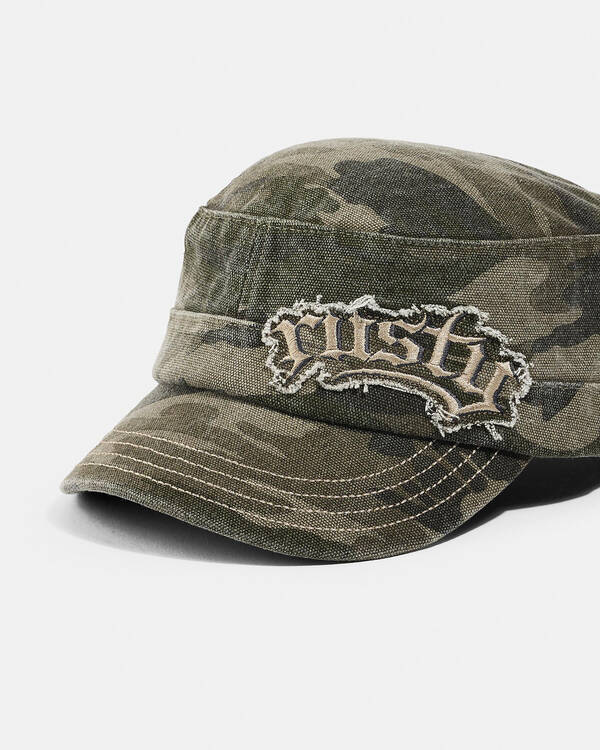 Rusty Punked Camo Military Cap for Womens