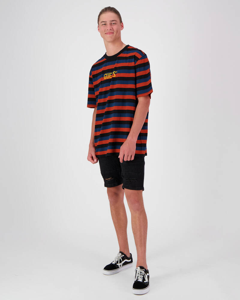 GUESS Go Wonder Stripe Logo T-shirt for Mens