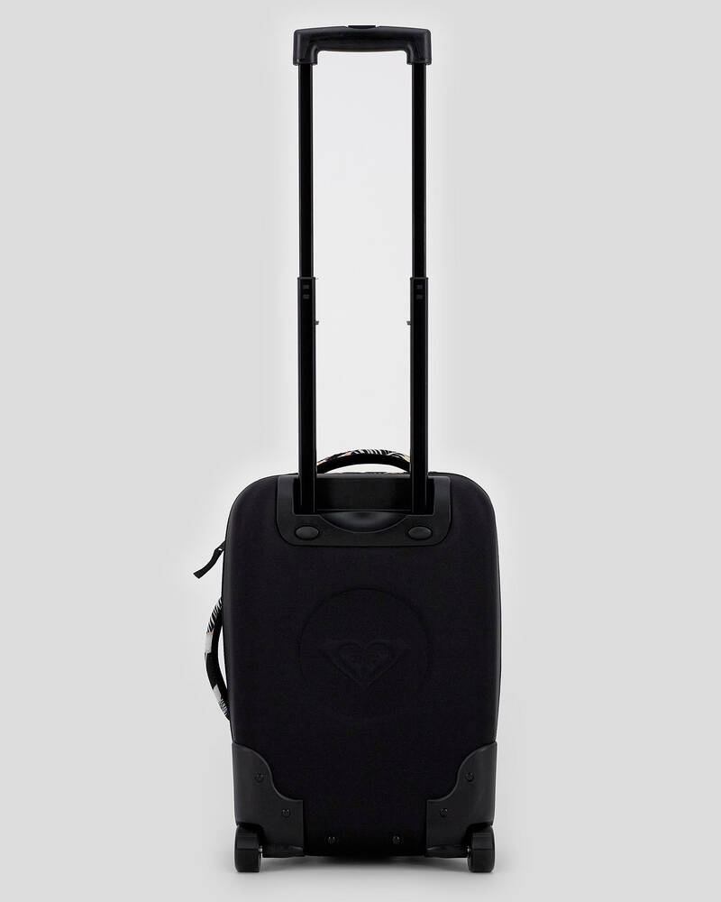 Roxy Get It Girl Small Wheeled Travel Bag In Anthracite Praslin Fast