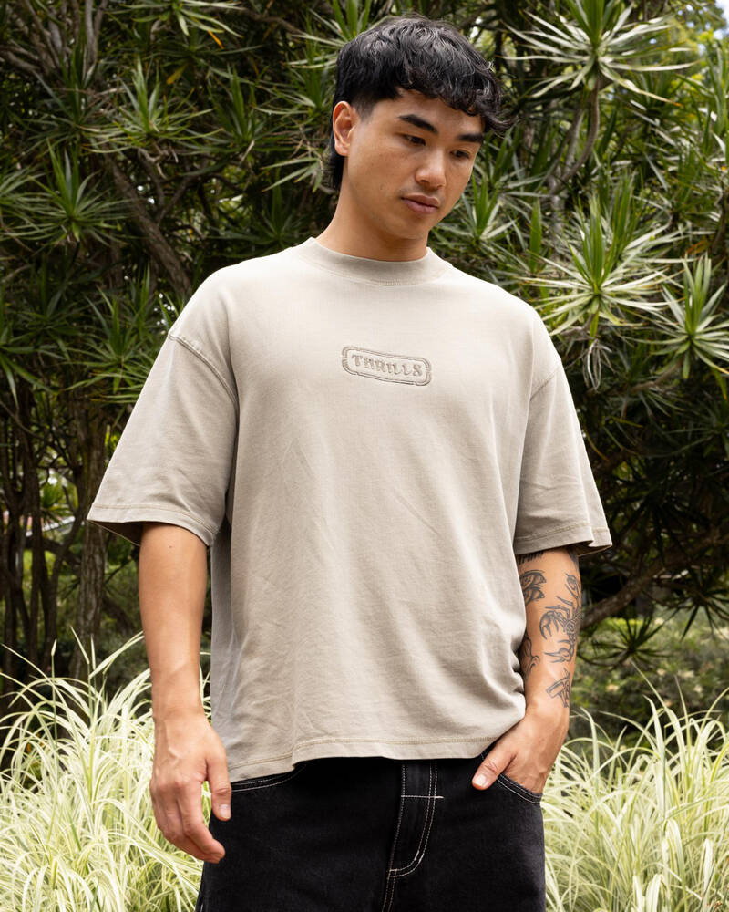 Thrills Lost In Paradise Embro Box Fit T-Shirt for Mens