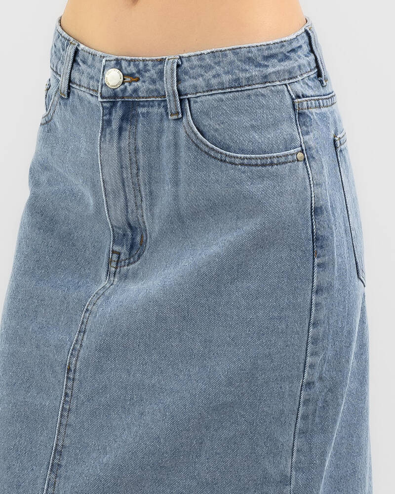Country Denim Adelaide Maxi Denim Skirt for Womens