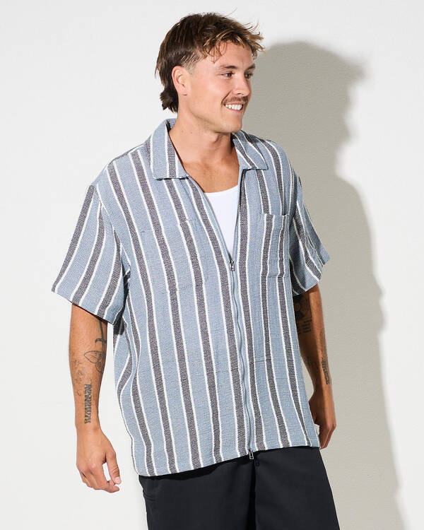 The Dexter Textured Stripe Short Sleeve Shirt