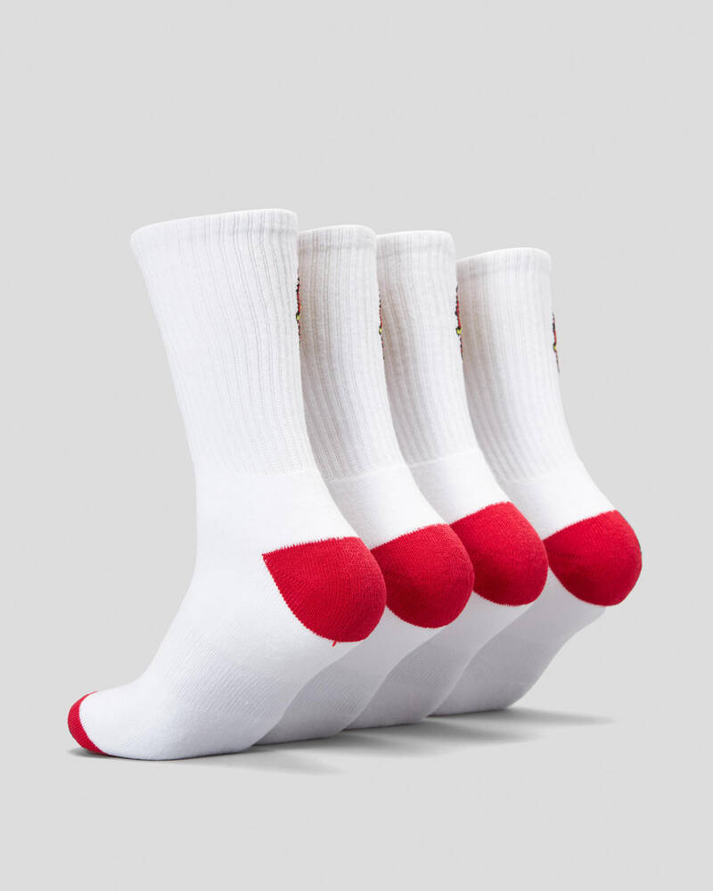Santa Cruz Classic Dot Crew Socks 4 Pack for Mens