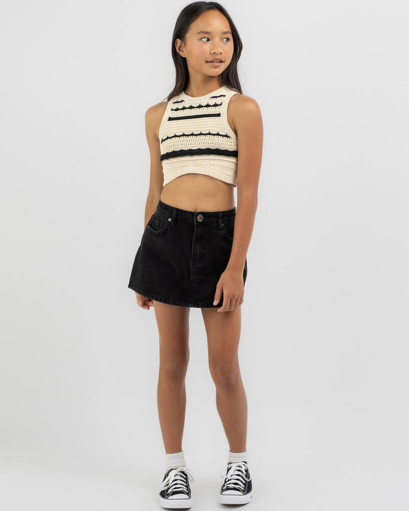 Mooloola Girls' Rhi Rhi Crochet Crop Top for Womens