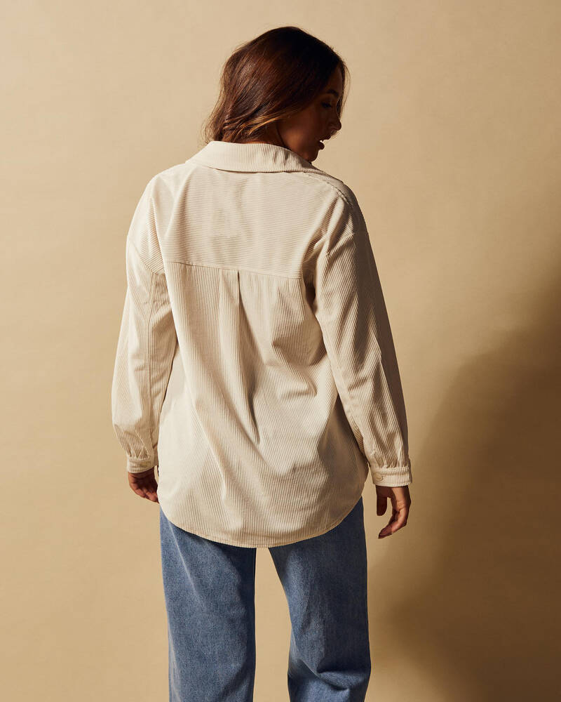 Mooloola Ontario Cord Long Sleeve Shirt for Womens