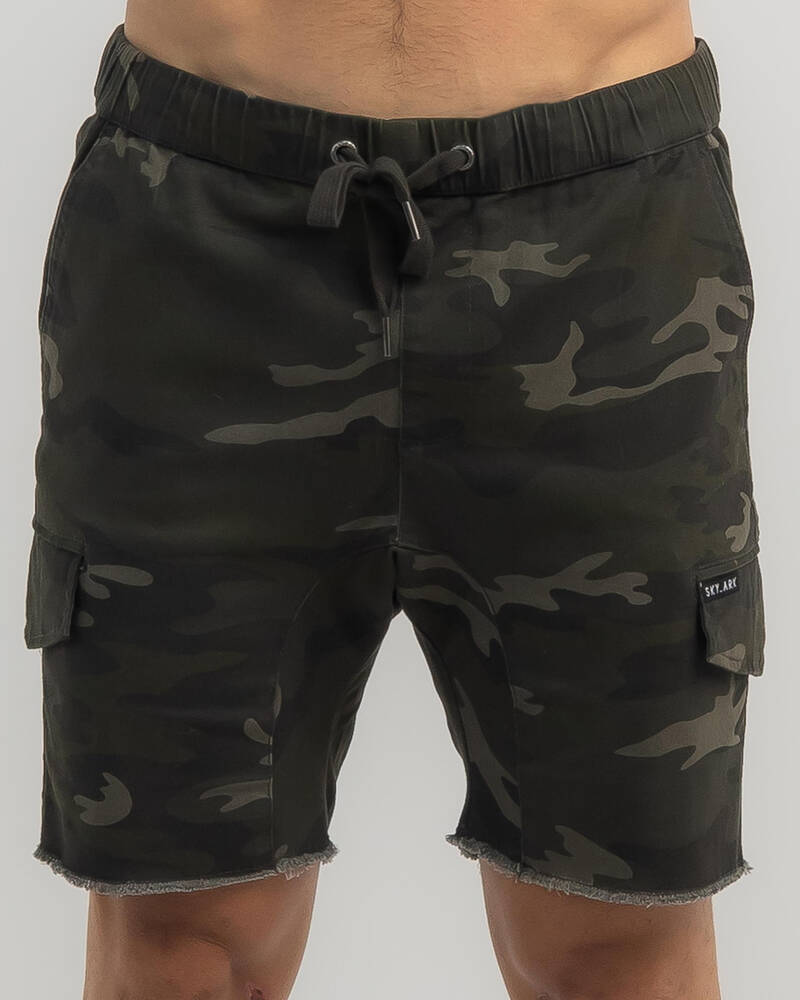 Skylark Anchorage Elastic Waist Shorts for Mens