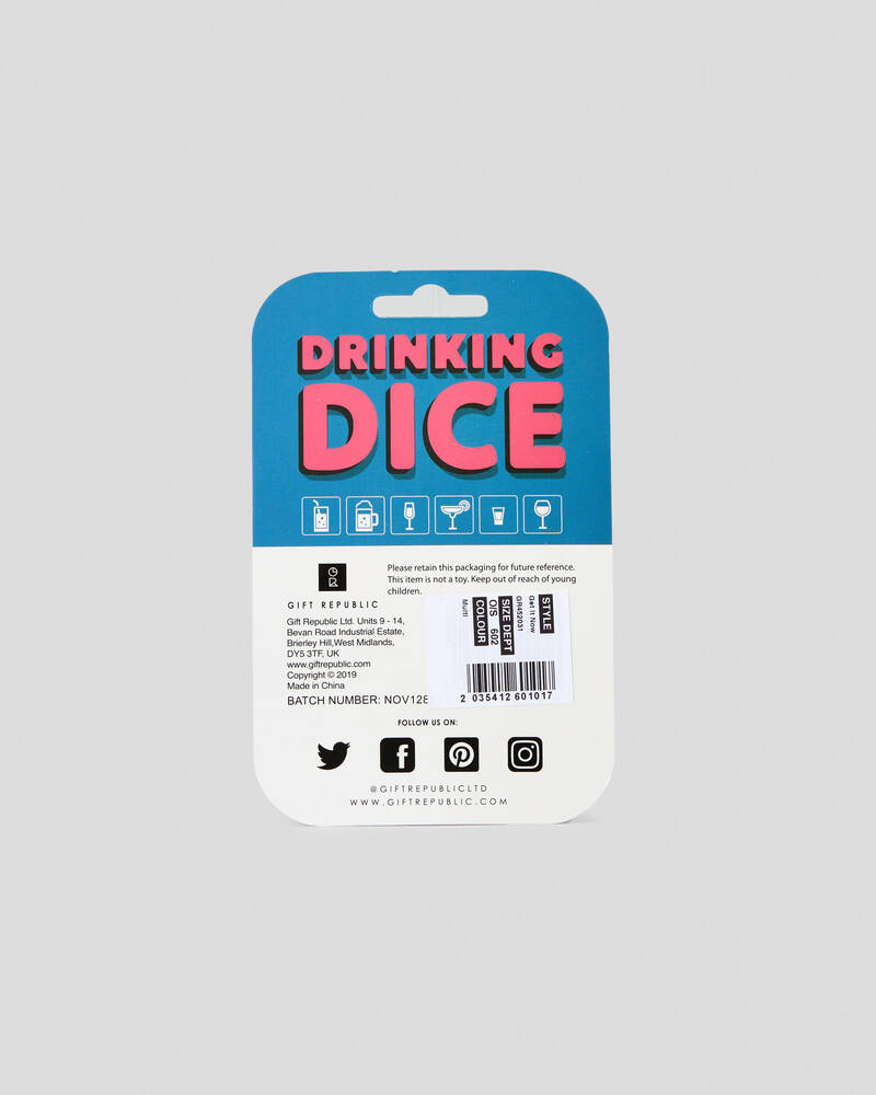 Get It Now Drinking Dice for Unisex