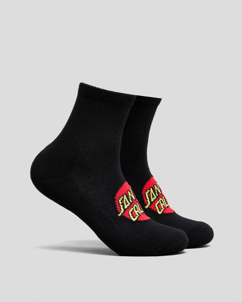 Santa Cruz Boys' Classic Dot Ankle Socks 2 Pack for Mens