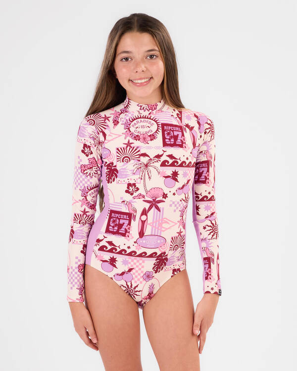 Girls' Costa Del Sol Long Sleeve Surfsuit