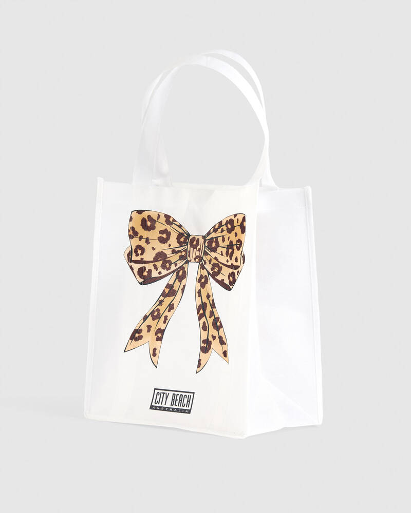 Get It Now Leopard Bow Eco Bag for Womens