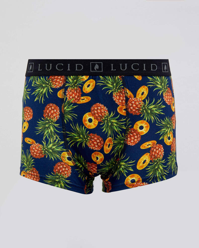 Lucid Pineapples Fitted Boxer for Mens