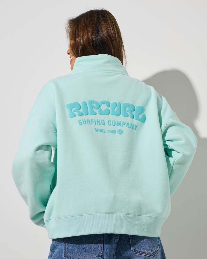 Rip Curl Surf Puff 1/4 Zip Sweatshirt for Womens