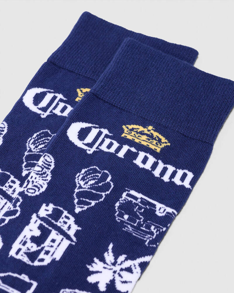 FOOT-IES Corona Outline Organic Cotton Socks for Mens