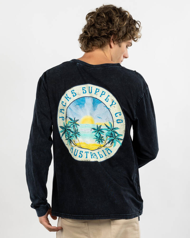 Jacks Arecaceae Long Sleeve T-Shirt for Mens