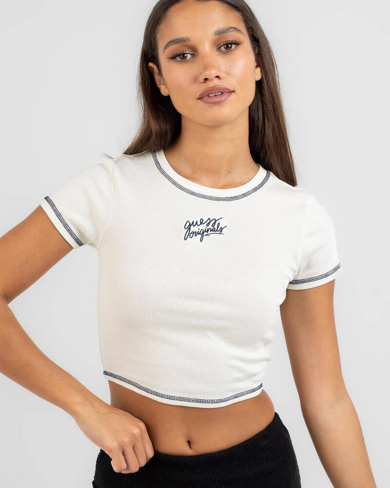 GUESS Originals Mya Cropped Baby T-Shirt for Womens
