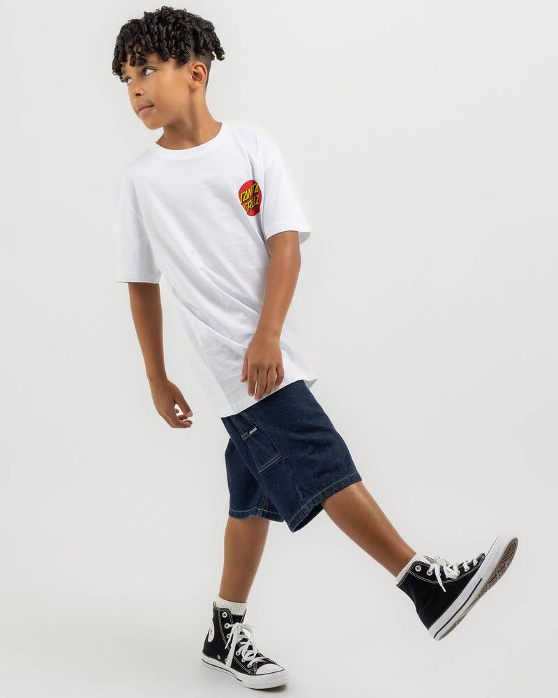 Santa Cruz Boys' Oval Strip Carpenter Shorts for Mens