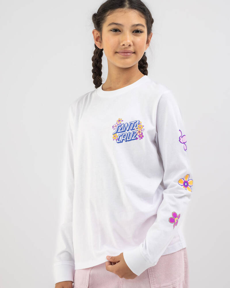 Santa Cruz Girls' Blooming Stack Long Sleeve T-Shirt for Womens