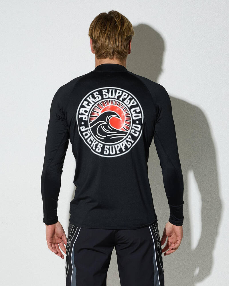 Jacks Rising Sun 2.0 Long Sleeve Rash Vest for Mens