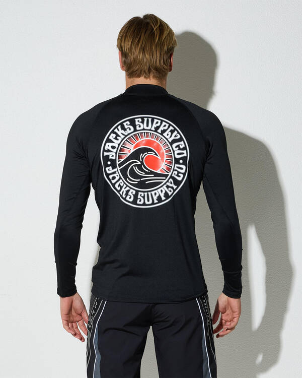 Jacks Rising Sun 2.0 Long Sleeve Rash Vest for Mens