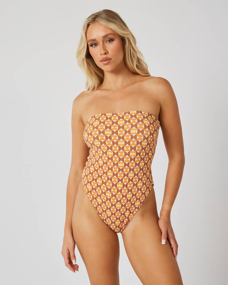RVCA Deco Tubular One Piece Swimsuit for Womens