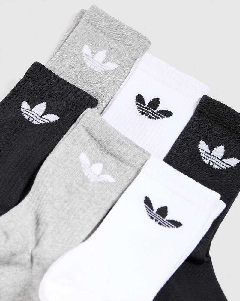 adidas Boys' Trefoil Crew Socks 6 Pack for Unisex