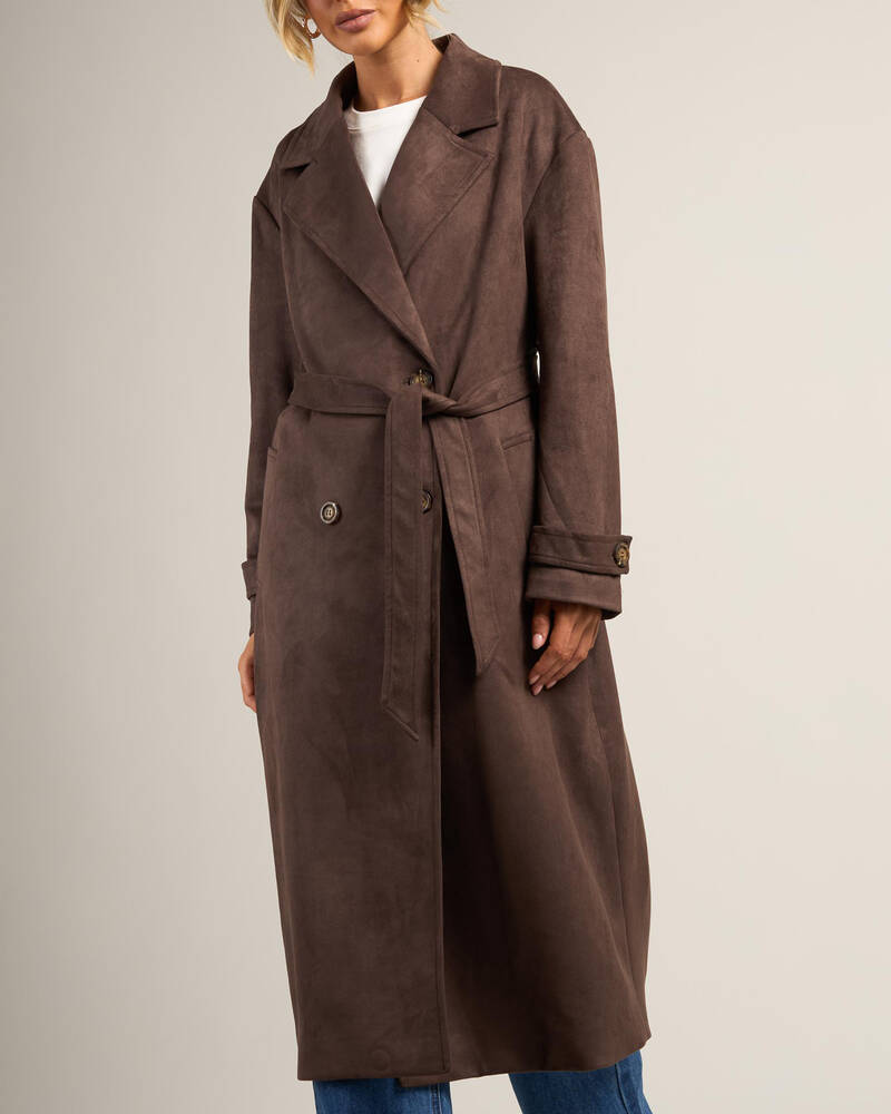 Mooloola Valencia Faux Suede Coat for Womens