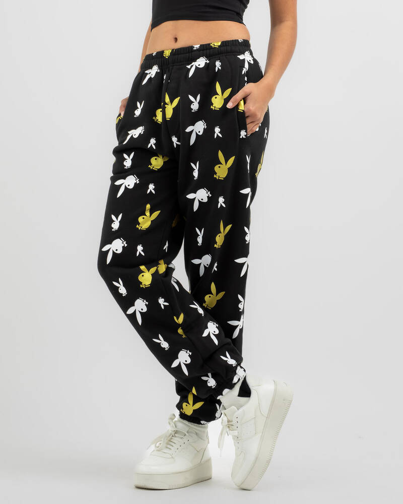 Playboy Bunny All Over 90s Track Pants for Womens