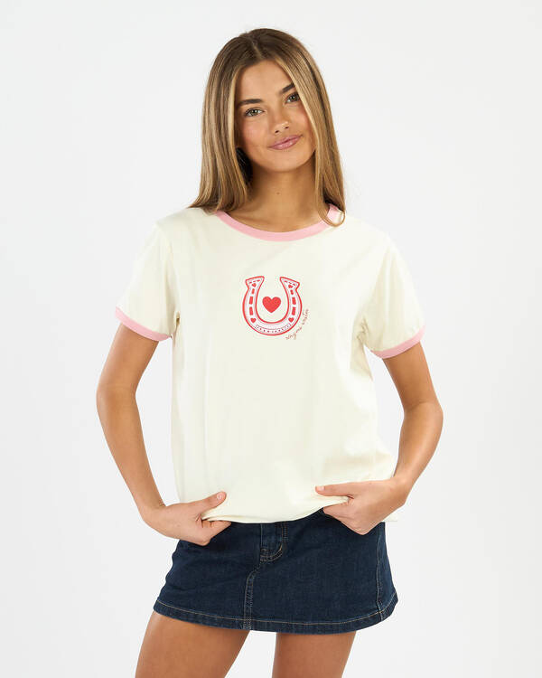 Girls' Cross My Heart Ringer T-Shirt