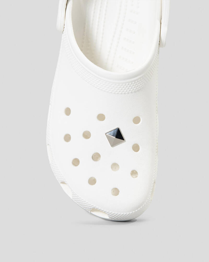 Crocs Silver Square Stud Jibbitz for Unisex