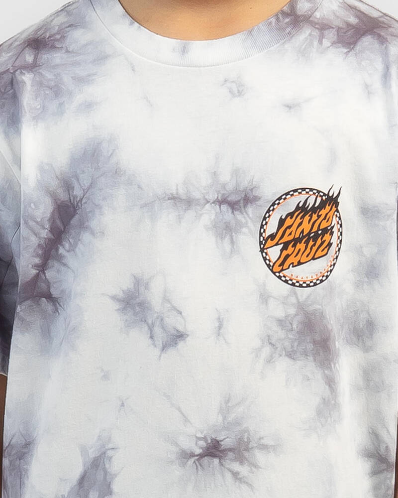 Santa Cruz Boys' Checked Out Flamed Dot T-Shirt for Mens