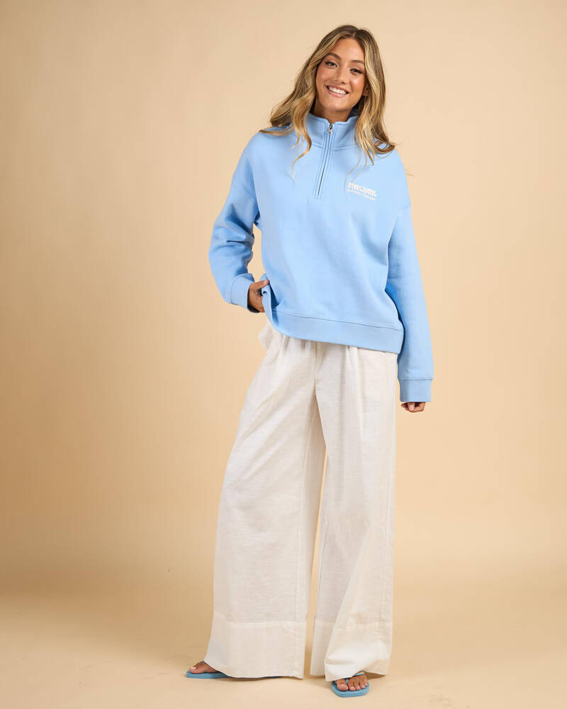 Rip Curl Surf Puff 1/4 Zip Sweatshirt for Womens