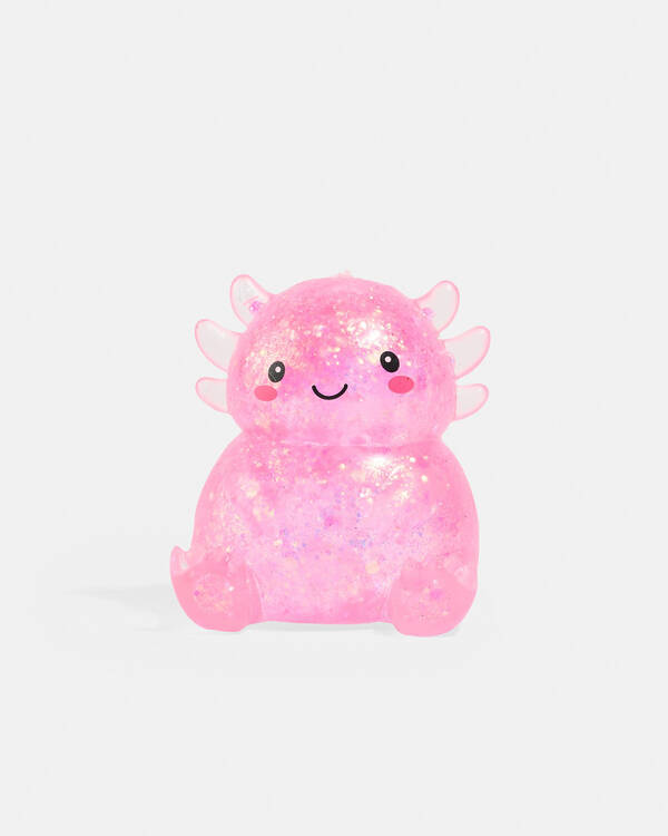Smooshos Super Squeeze Glitter Axolotl Squishy Fidget Toy for Unisex