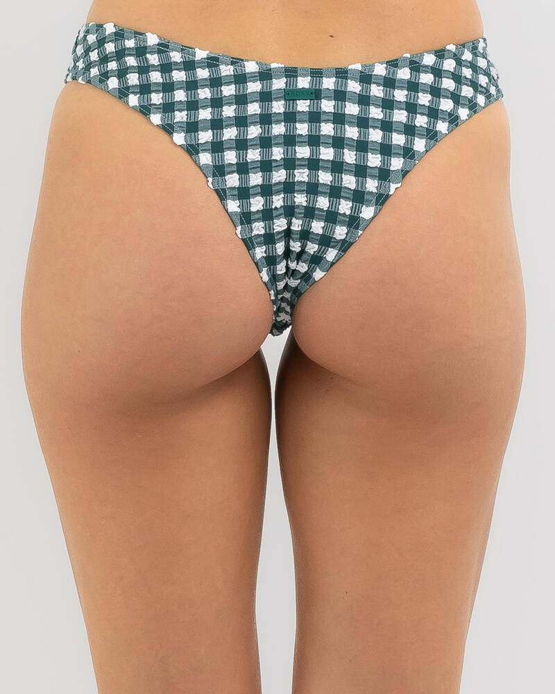 Roxy The Plaid Pulse Cheeky Bikini Bottom for Womens