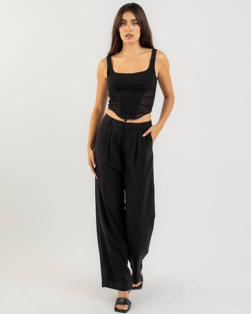 Luvalot Gia Mesh Corset Top for Womens