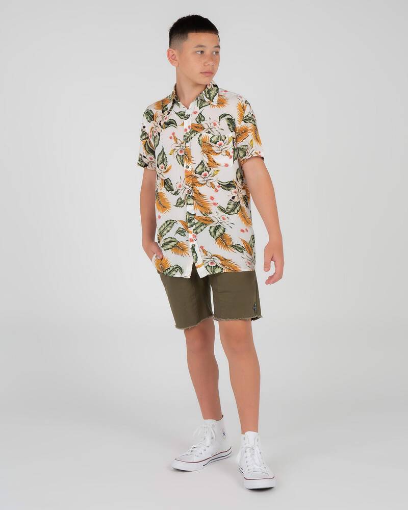 Rusty Boys' Fracture Short Sleeve Shirt for Mens