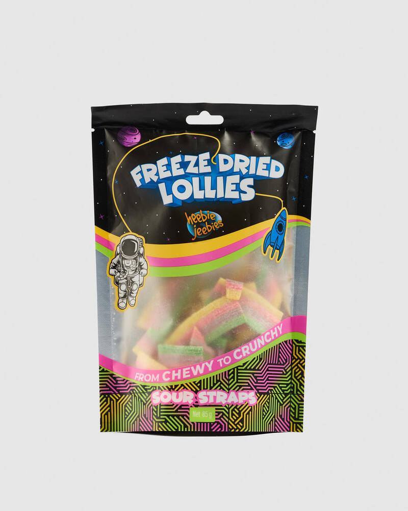 Heebie Jeebies Large Freeze Dried Sour Strap Lollies for Unisex