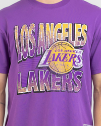 Mitchell & Ness Los Angeles Lakers Incline Stack T-Shirt for Mens image number null