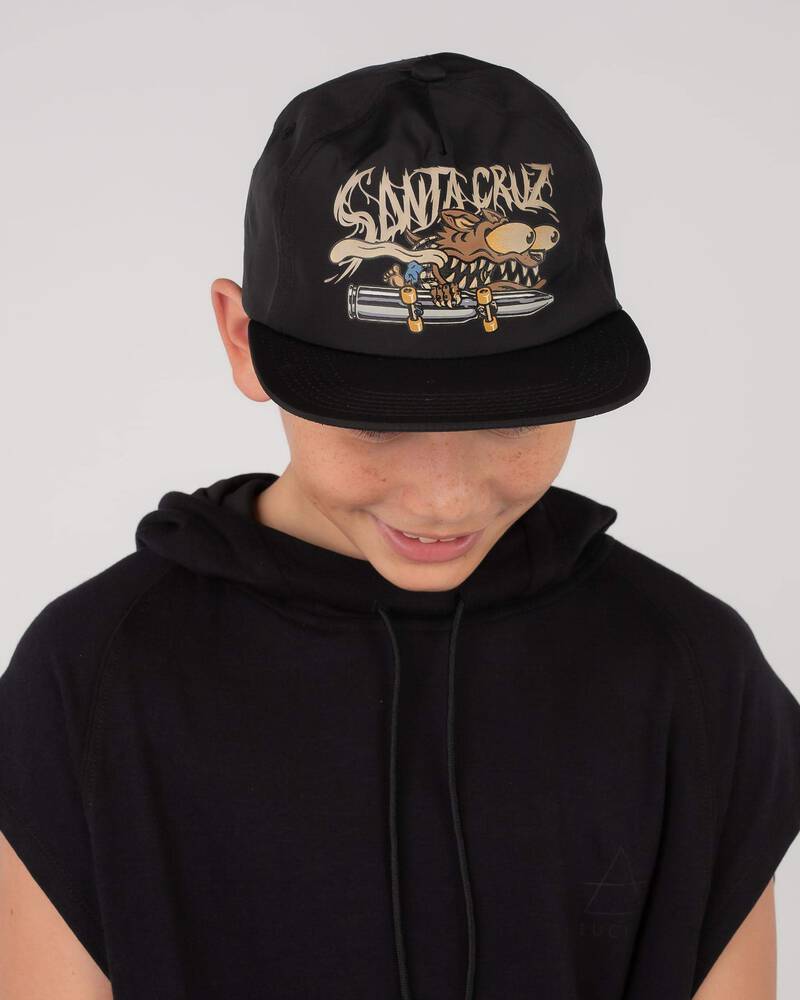 Santa Cruz Boys' Wolf Slasher Glow Snapback Cap for Mens