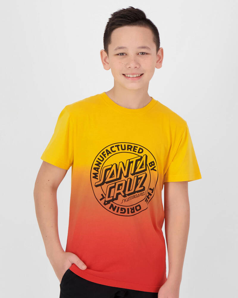 Santa Cruz Boys' Original Dot Dip Dye T-Shirt for Mens