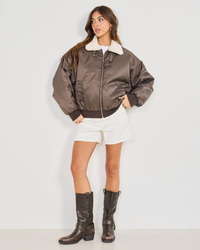 Ava And Ever Malibu Bomber Jacket for Womens image number null